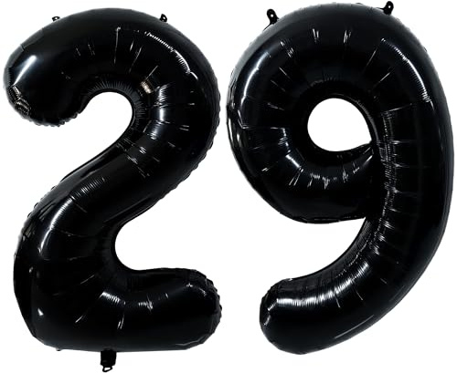40 Zoll Schwarz Luftballon Zahlen 29 Schwarz Ballon 29. Geburtstag Deko Zahlenballons 29 Riesen Helium Luftballon 92 Party Dekoration Hochzeit Geburtstag Nummer 29/92
