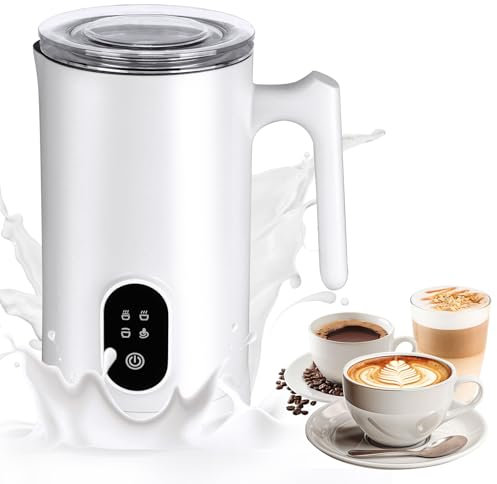 4 in 1 Milk Frother Electric- Automatic Milk Foamer,430ml Hot Chocolate Machine for Cappuccino Chocolate Latte,Hot Milk Frother, Cold Milk, Heated Milk, Chocolate Milk