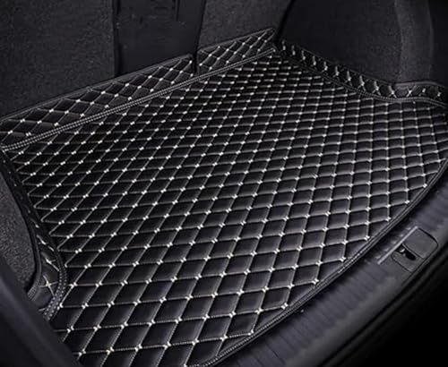 QIAOFANFAN Coche Alfombrillas Maletero para Toyota C-HR Hybrid 2024 2025,Personalizada Impermeable Antideslizante Cuero Moquetas Protector Accesorios,A/Black-Beige