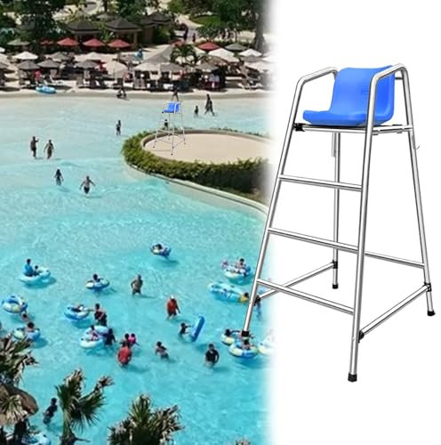 Generico Scalette per Piscina Sedia di Salvataggio, sedie da Bagnino per Piscina Interna ed Esterna, Sedia da Bagnino da 1,2 1,5 1,8 m di Altezza per Piscine pubbliche/comunitarie, Sedia per arbitri