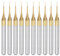 NISHZHU Lot de 10 fraises à queue en carbure de tungstène avec revêtement en titane CNC pour machine de circuit imprimé Tige 1/8 0,3 mm