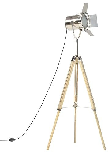 Tidyard Lampadaire à trépied Bois de manguier Massif 140 cm