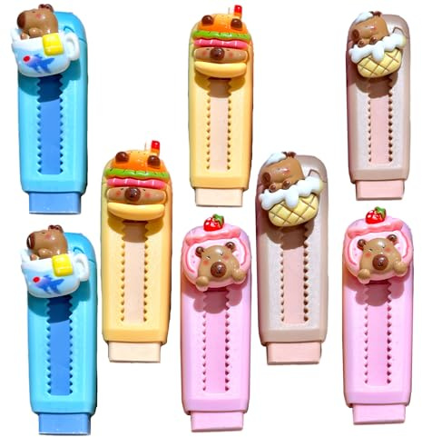 8 Stück Einziehbarer Push Pull Radiergummi Kinder - Lustiges Mitgebsel für Geburtstage, Kinderfeste & Gastgeschenke; Kreative Spielmittel als Pinata-Ausstattung