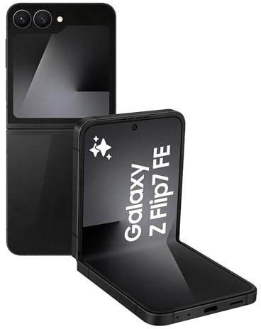 Samsung Galaxy Z Flip7 FE Smartphone AI pieghevole, 3 anni di Garanzia del produttore, RAM 8GB, 256GB, Display 3,4 Super AMOLED/6,7 Dynamic AMOLED 2X, Fotocamera 50MP, Black [Versione italiana]