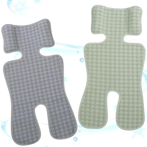 Cuscino per Passeggino, 2 pezzi Cuscino Ovetto Auto Estivo Traspirante, Copriseduta Passeggino Antisudore, Materassino per Passeggino Seggiolino, Generico Baby Passeggino Cuscino Rinfrescante