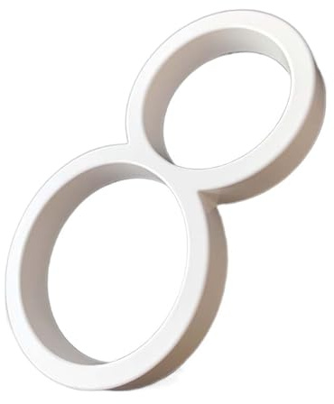 Numeri civici in metallo, 125 mm, bianchi, galleggianti, per porta di casa, lettere e indirizzi in metallo, per esterni (numero 8)