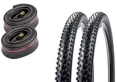 2 Stück 27.5 Zoll Set Fahrrad Falt Reifen 27.5x2.1 MTB 52-584 Schlauch AV