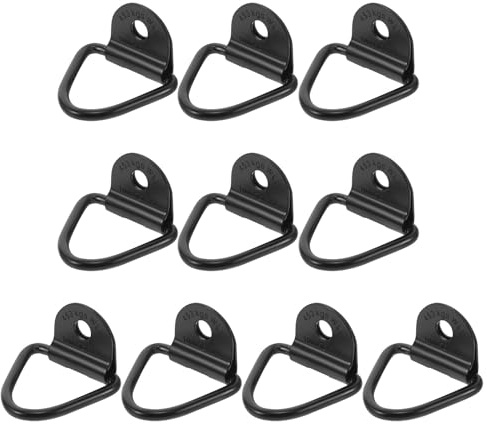 FUNOMOCYA 10 Unidades Anillos de Amarre para Remolques Juego de Acero Carbono Resistente Montaje Atornillado Anclajes de Gancho para Carga Camiones y Almacenes Superficie Exterior