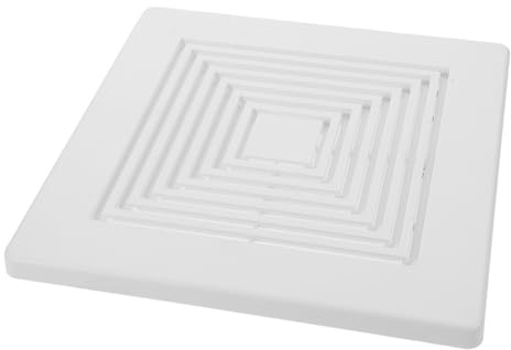SHINEOFI Rejilla Cuadrada con Resorte para Extractor Aire Baño 23X23 CM Cubierta de Escape Blanca Ventilación Baño Reemplazo Cubierta Extractor Pared