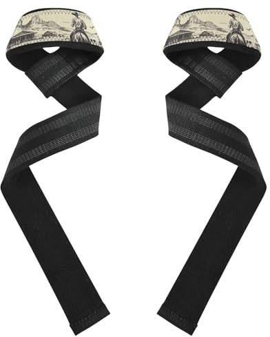 Western Cowboy Spurs Sangles de levage 66 cm pour entraînement de puissance, accessoires de gym pour haltérophilie, soulevé de terre, exercice, musculation