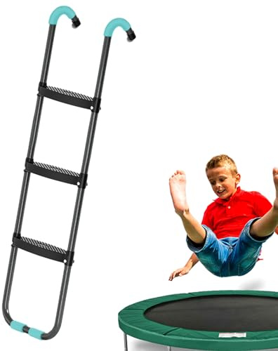 Escalera para trampolín, escalones de trampolín - Escalera ancha de acero