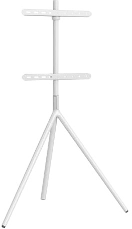 pro.tec TV Halterung Valle Fernseher Halterung max. 65 Zoll TV Ständer max. VESA 400 x 400 Fernsehständer 137 x 86 x 467 cm TV-Standfuß Metall Weiß