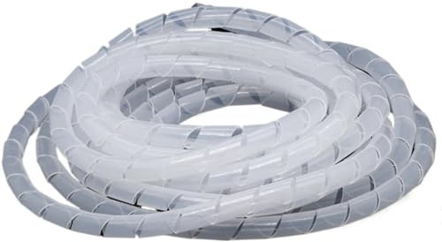 Tubo avvolgicavo a spirale, Avvolgicavo flessibile a spirale multicolore di varie dimensioni(White,25mm (2.2meter))