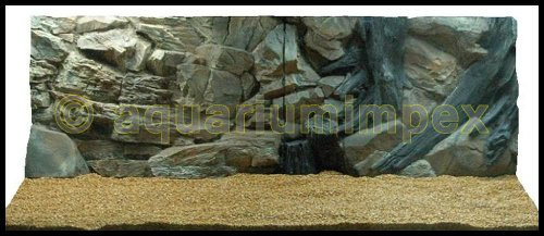 3D Aquarienrückwand 150x50 Root 2Tlg