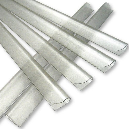 NOOR Klemmschienen 19 x 1,5cm I Transparente, unauffällige Klemmleisten für Sichtschutzstreifen I 25er Set