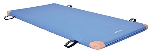 Grevinga® TÜV-Süd zertifizierte Turnmatte (VB 120) | 200 x 125 x 8 cm | BLAU | mit Lederecken und Tragschlaufen