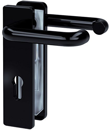 Basi 7522-0200 Drücker-Schutzbeschlag, Schwarz