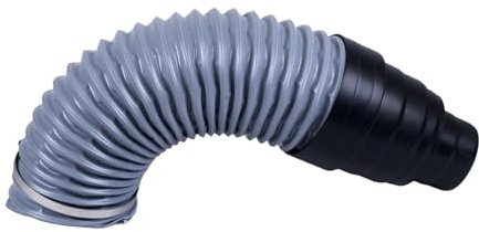 Green-Fast Dunstrohranschluss DN-Reduzierstück 100-70/100, Lüftungsrohr, 50 cm Flexschlauch flexibel mit einstellbarer Schlauchklemme und robusten Material für z.B. Küchen und Gastronomie