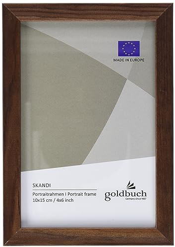 goldbuch Skandi - Marco de Fotos (10 x 15 cm, Madera auténtica, con Soporte para Pared, Marco de Fotos, Color marrón)