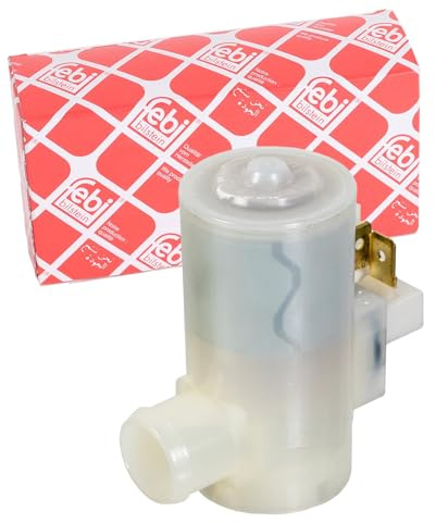 febi bilstein 109273 Waschwasserpumpe für Scheibenreinigungsanlage, 1 Stück | Kompatibel mit: MITSUBISHI PAJERO IV, PAJERO SPORT I