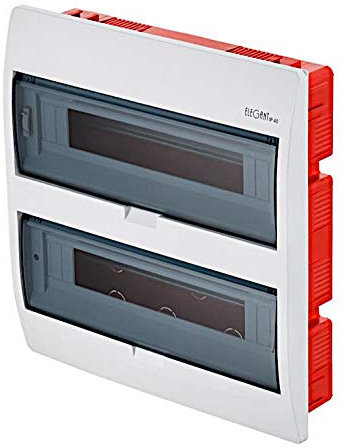 Scatola dei fusibili da incasso, coperchio trasparente, IP40, distribuzione subdistribuita, Elegant RP 24 moduli, 2 file