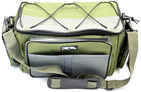 Mostal Zubehörstasche (L) 38 x 19 x 24cm mit 3 Boxen Kunstködertasche Angelzubehör Tasche