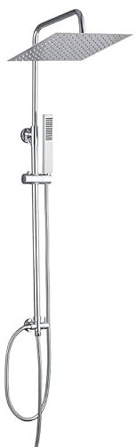 Elbe®Colonna doccia senza rubinetto, con soffione quadrato da 30 cm in acciaio inox 304