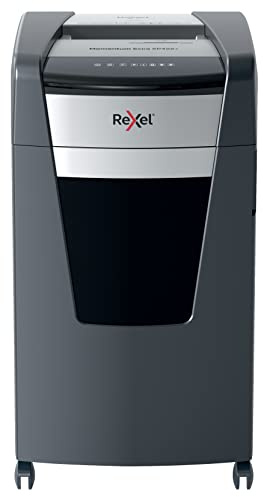 Rexel XP422+ Aktenvernichter mit Partikelschnitt, vernichtet bis zu 22 Blatt auf einmal, Sicherheitsstufe P4, Anti-Papierstau-Technologie, 85-Liter-Behälter, schwarz, Momentum Extra Serie, 2021422XCH
