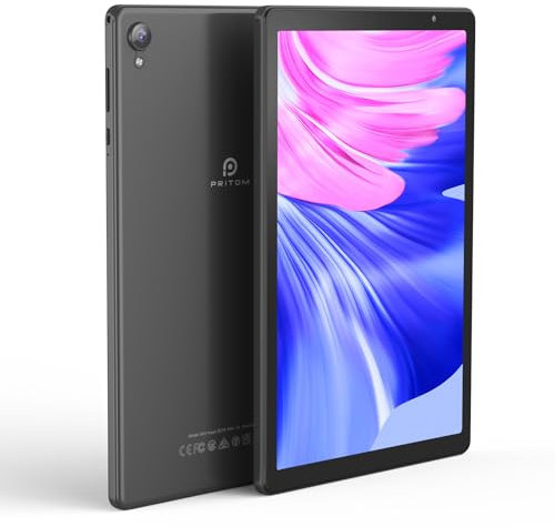 PRITOM 10 Pouces Tablette Android 12, 2GB RAM, 32GB ROM, 6000mAh, Expand to 512GB, 6000mAh, Quad Core Processor, 10 inch Tablet, Android Tablets HD IPS Screen, Camera, Wi-FI, Bluetooth, Tablet PC