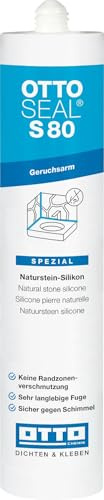 OTTOSEAL S 80 geruchsarmes Naturstein-Silikon C6114 matt schwarz 310ml – Geruchsarm – Keine Randzonenverschmutzung – Sicher gegen Schimmel & ideal für Bad, Küche & Wohnbereich