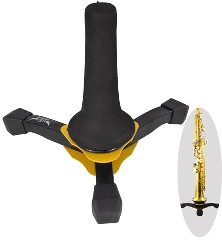 ROFFEE Portable Foldable Tripod Stand for Soprano Saxophone - Sturdy Sax Holder Stand…