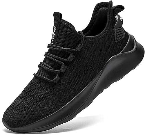 Oltyutc Womens Trainers Running Slip on Shoes Gym Sneakers Black Size 6 UK