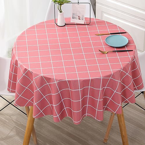 XQSSB e Landhaus Tisch Decke Scratch Resistance Wear Resistance Schönem Tischwäsche Country Pink A 270cm Round Diameter