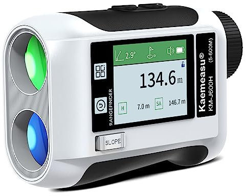 SIUKE Misuratore di distanza del telemetro da golf 600M / 800M / 1200M / 1500M con touch screen LCD Ingrandimento 6,5X Telemetro ricaricabile USB con funzione di pendenza dell'altoparlante Blocco