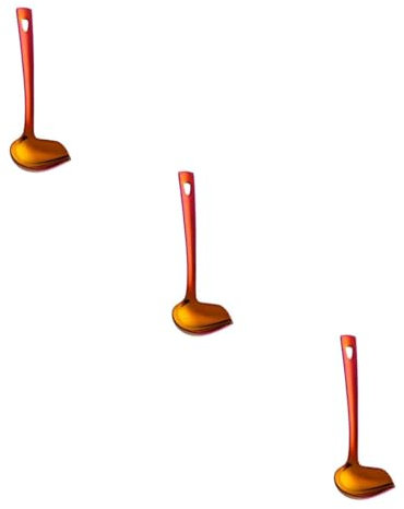Garneck 3st Hot-pot-löffel Suppenlöffel Servierkelle Ölkelle Sieb Kochen Hot Pot Sieb Mit Ausguss Suppenkelle Kochen Suppenölabscheiderschaufel Saucenkelle Rot