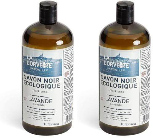 La Corvette Savon Noir Liquide Lavande Ecocert 1 L (Lot de 2)