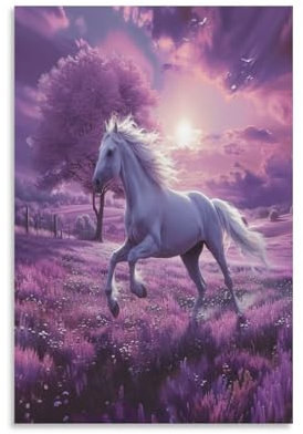 EVMILA Pferd Poster, Dekoratives Gemälde, Leinwand, Wandkunst, Wohnzimmer, Poster, Schlafzimmer, Gemälde 12x18inch(30x45cm)