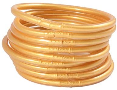 Bracciale in plastica con imbottitura piatta dorata, cinturino in silicone con imbottitura in lamina d'oro, adatto per ragazze estive e donne