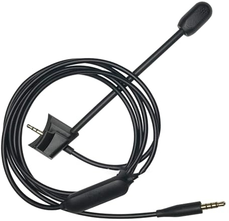 Abnehmbares Gaming-Mikrofon, Standard-Mikrofonkabel, 3,5 mm, Geräuschunterdrückung, Kopfhörerkabel für QC35-Kopfhörer