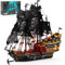 JMBricklayer Pirate Ship Building Toy Sets with Lights, 40002 Pearl Pirate Ship Model Boat to Build, Black Ship Block Home Office Decor Gift for for Adult Boys Girls 14+ (1713PCS)