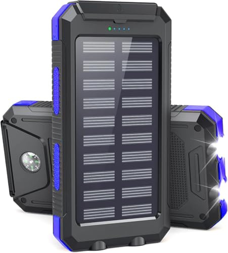 Portable Solar Charger, Portable Charger USB C Fast Charging for Smartphones Tablets and More