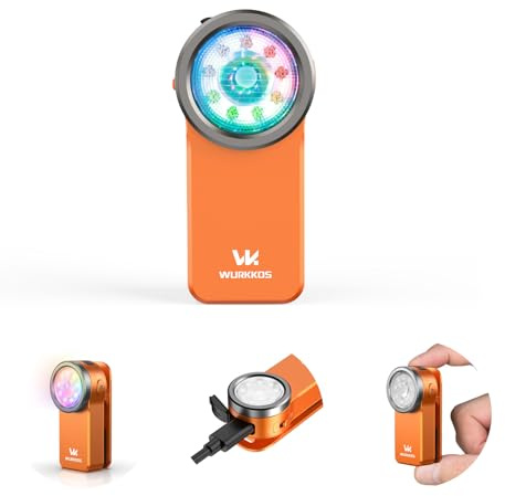 Wurkkos HD03 Rechargeable Torch EDC Clip-on Light, Bright 680 Lumens | Pocket Flashlight, Combines Spotlight Floodlight RGB Light, Magnetic, IPX6 Waterproof for Cycling, Repairing
