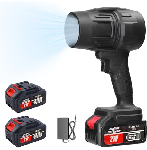 Soplador de hojas eléctrico inalámbrico de mano, plumero de aire súper potente, con velocidad ajustable