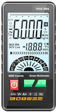 ZKLGS Osciloscopio Digital Osciloscopio Digital 2,8 Pulgadas IPS Pantalla Completa a Color osciloscopio de Alta Velocidad probador de Voltaje CA/CC Herramienta de medición(616 Black)