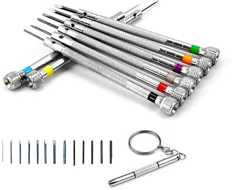 13 Piece Colored Screwdriver Set for Miniature Devices Eyewears Watches Eyeglasses Small Electronics Precise Screwdriver Toolkit