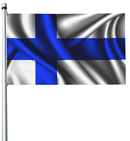 Bandiera Della Finlandia Garden Flag Con 2 Occhielli Bandiere Da Giardino Resistente Alle Intemperie Bandiera Da Cortile Per Fattoria Esterni Interni 90X150Cm