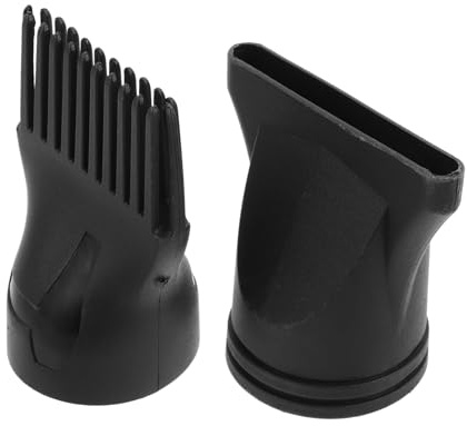 WEKADRIN Ugelli per Asciugacapelli da Salone 2 Pezzi Set, Accessori per Soffiatori con Pettine e Beccuccio Piatto, Attrezzi per Styling Chioma Professionale per Parrucchieri e Uso