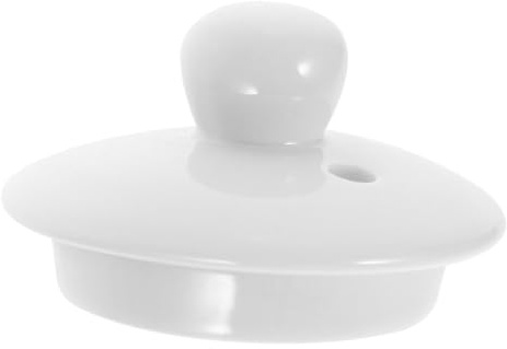 TOYANDONA Ceramic Tea Pot Replacement Lid Pure White Cover with Smooth Edges for Brewing Home Supply Accessory Practical Gift for Tea Lovers