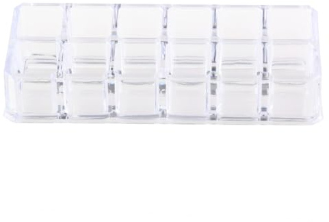 LRXIYODE 12-slot Acrylic Lipstick Display Stand with Individual Compartments, Cosmetic Organizer for Makeup Brush and Lipstick Storage, Suitable for Professional and Home Use