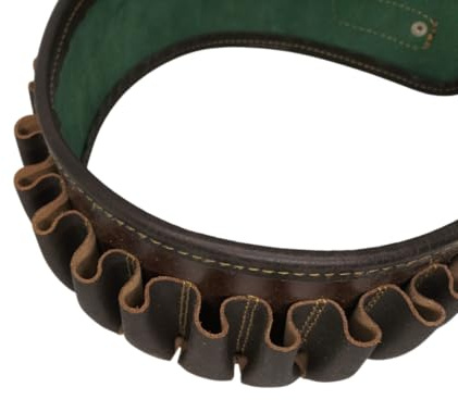 Articulos de Caza Canana Porta Cartuchos Fabricada en Piel para Calibre 12 para 25 Cartuchos Modelo 2